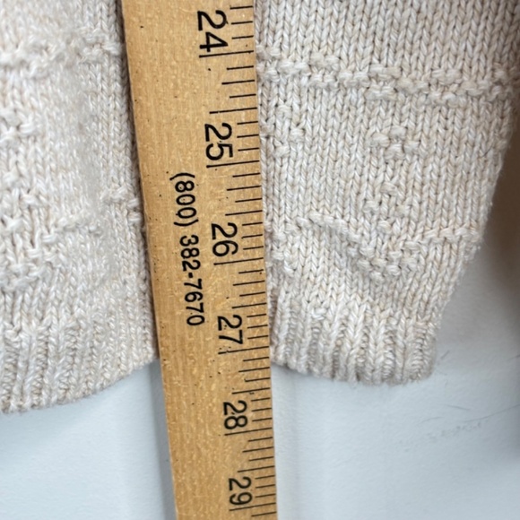 Vintage 90s Granny Sweater M Embroidered Birds Floral Cottage Cream Winter Knits - Picture 6 of 9